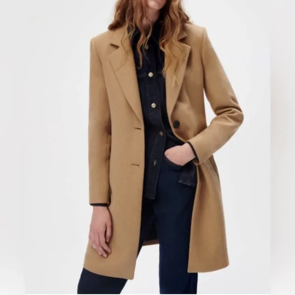 Zara Tan Women's Blazer Coat - Picture 1 of 11